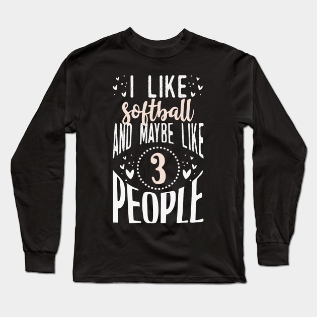 Softball Long Sleeve T-Shirt by Tesszero